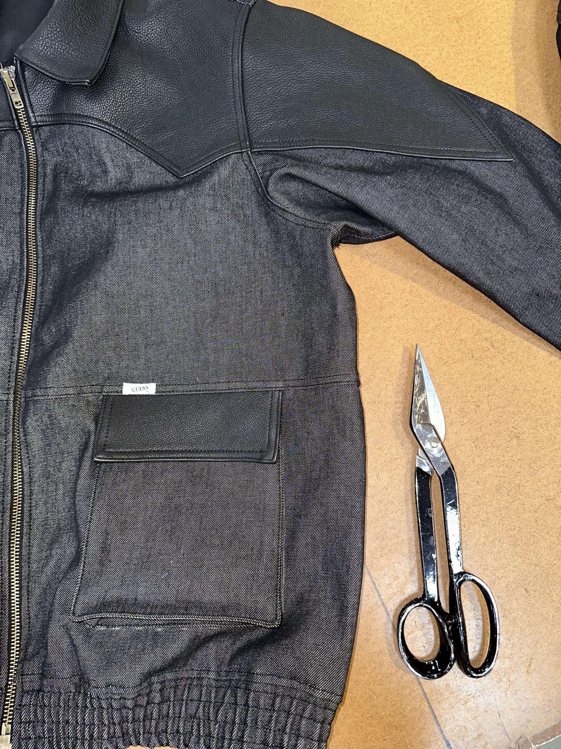 Custom denim jacket sample crafting